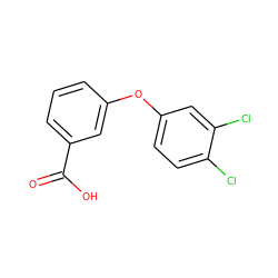 O=C(O)c1cccc(Oc2ccc(Cl)c(Cl)c2)c1 ZINC000044199126