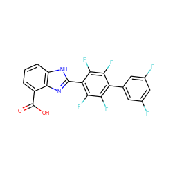 O=C(O)c1cccc2[nH]c(-c3c(F)c(F)c(-c4cc(F)cc(F)c4)c(F)c3F)nc12 ZINC000144713074