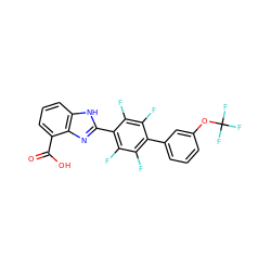 O=C(O)c1cccc2[nH]c(-c3c(F)c(F)c(-c4cccc(OC(F)(F)F)c4)c(F)c3F)nc12 ZINC000144718155