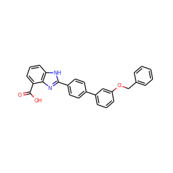 O=C(O)c1cccc2[nH]c(-c3ccc(-c4cccc(OCc5ccccc5)c4)cc3)nc12 ZINC000144711347