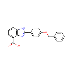 O=C(O)c1cccc2[nH]c(-c3ccc(OCc4ccccc4)cc3)nc12 ZINC000113982569