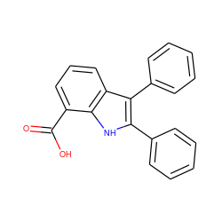 O=C(O)c1cccc2c(-c3ccccc3)c(-c3ccccc3)[nH]c12 ZINC000001506669