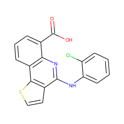 O=C(O)c1cccc2c1nc(Nc1ccccc1Cl)c1ccsc12 ZINC000084634131