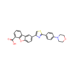 O=C(O)c1cccc2c1oc1ccc(-c3csc(-c4ccc(N5CCOCC5)cc4)n3)cc12 ZINC000064553019