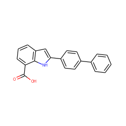 O=C(O)c1cccc2cc(-c3ccc(-c4ccccc4)cc3)[nH]c12 ZINC000113981195