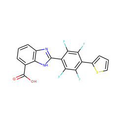 O=C(O)c1cccc2nc(-c3c(F)c(F)c(-c4cccs4)c(F)c3F)[nH]c12 ZINC000168612655