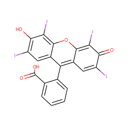 O=C(O)c1ccccc1-c1c2cc(I)c(=O)c(I)c-2oc2c(I)c(O)c(I)cc12 ZINC000150338833