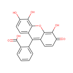 O=C(O)c1ccccc1-c1c2ccc(=O)c(O)c-2oc2c(O)c(O)ccc12 ZINC000004284433