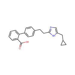 O=C(O)c1ccccc1-c1ccc(CCc2ncc(CC3CC3)[nH]2)cc1 ZINC000049111958