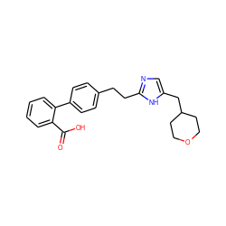 O=C(O)c1ccccc1-c1ccc(CCc2ncc(CC3CCOCC3)[nH]2)cc1 ZINC000049089451