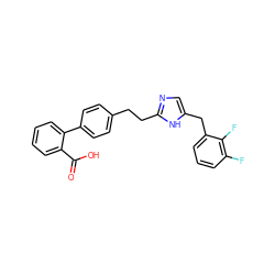 O=C(O)c1ccccc1-c1ccc(CCc2ncc(Cc3cccc(F)c3F)[nH]2)cc1 ZINC000049035948