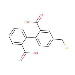 O=C(O)c1ccccc1-c1ccc(CS)cc1C(=O)O ZINC000095573630