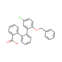 O=C(O)c1ccccc1-c1ccccc1-c1cc(Cl)ccc1OCc1ccccc1 ZINC000040848408