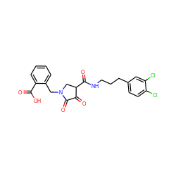 O=C(O)c1ccccc1CN1CC(C(=O)NCCCc2ccc(Cl)c(Cl)c2)C(=O)C1=O ZINC000141958740