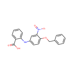 O=C(O)c1ccccc1Nc1ccc(OCc2ccccc2)c([N+](=O)[O-])c1 ZINC000084706790