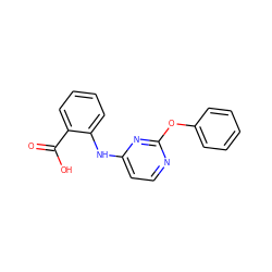 O=C(O)c1ccccc1Nc1ccnc(Oc2ccccc2)n1 ZINC000014960249