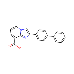 O=C(O)c1cccn2cc(-c3ccc(-c4ccccc4)cc3)nc12 ZINC000071571854