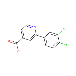 O=C(O)c1ccnc(-c2ccc(Cl)c(Cl)c2)c1 ZINC000065348607