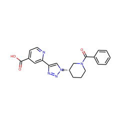 O=C(O)c1ccnc(-c2cn([C@H]3CCCN(C(=O)c4ccccc4)C3)nn2)c1 ZINC000473134042