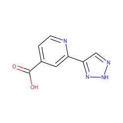 O=C(O)c1ccnc(-c2cn[nH]n2)c1 ZINC000230584273