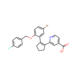 O=C(O)c1ccnc(C2=C(c3cc(Br)ccc3OCc3ccc(F)cc3)CCC2)c1 ZINC000028819281