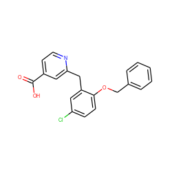 O=C(O)c1ccnc(Cc2cc(Cl)ccc2OCc2ccccc2)c1 ZINC000029128456