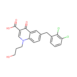 O=C(O)c1cn(CCCO)c2ccc(Cc3cccc(Cl)c3Cl)cc2c1=O ZINC000033817934