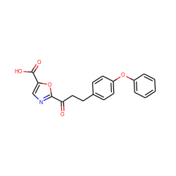 O=C(O)c1cnc(C(=O)CCc2ccc(Oc3ccccc3)cc2)o1 ZINC000029135887