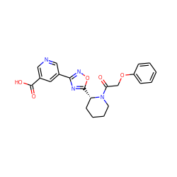 O=C(O)c1cncc(-c2noc([C@H]3CCCCN3C(=O)COc3ccccc3)n2)c1 ZINC000143911596