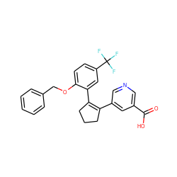 O=C(O)c1cncc(C2=C(c3cc(C(F)(F)F)ccc3OCc3ccccc3)CCC2)c1 ZINC000003818377