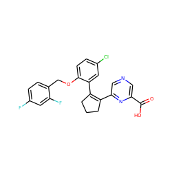 O=C(O)c1cncc(C2=C(c3cc(Cl)ccc3OCc3ccc(F)cc3F)CCC2)n1 ZINC000028819296