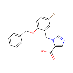 O=C(O)c1cncn1Cc1cc(Br)ccc1OCc1ccccc1 ZINC000040567013