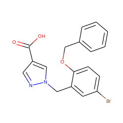 O=C(O)c1cnn(Cc2cc(Br)ccc2OCc2ccccc2)c1 ZINC000040567978