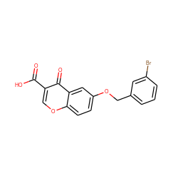 O=C(O)c1coc2ccc(OCc3cccc(Br)c3)cc2c1=O ZINC000084655378