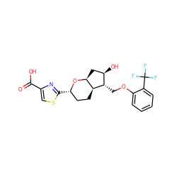 O=C(O)c1csc([C@H]2CC[C@H]3[C@H](C[C@@H](O)[C@@H]3COc3ccccc3C(F)(F)F)O2)n1 ZINC000653887153