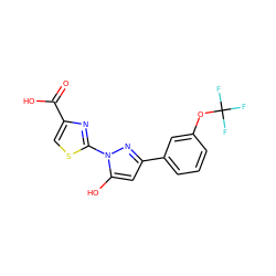 O=C(O)c1csc(-n2nc(-c3cccc(OC(F)(F)F)c3)cc2O)n1 ZINC001772582167