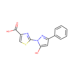 O=C(O)c1csc(-n2nc(-c3ccccc3)cc2O)n1 ZINC001772642296