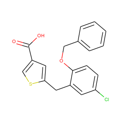 O=C(O)c1csc(Cc2cc(Cl)ccc2OCc2ccccc2)c1 ZINC000029128621