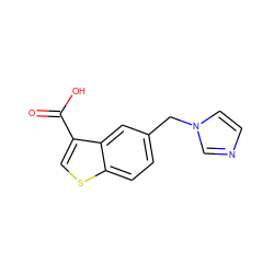 O=C(O)c1csc2ccc(Cn3ccnc3)cc12 ZINC000029399992