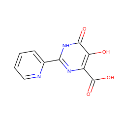 O=C(O)c1nc(-c2ccccn2)[nH]c(=O)c1O ZINC000013683564