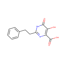 O=C(O)c1nc(CCc2ccccc2)[nH]c(=O)c1O ZINC000043079857