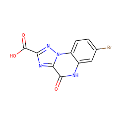 O=C(O)c1nc2c(=O)[nH]c3cc(Br)ccc3n2n1 ZINC000013798633