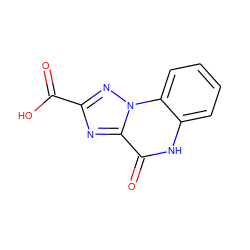 O=C(O)c1nc2c(=O)[nH]c3ccccc3n2n1 ZINC000013677443