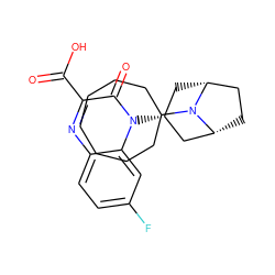 O=C(O)c1nc2ccc(F)cc2n([C@@H]2C[C@@H]3CC[C@H](C2)N3C2CCCCCCC2)c1=O ZINC000114765021