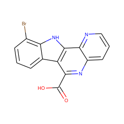 O=C(O)c1nc2cccnc2c2[nH]c3c(Br)cccc3c12 ZINC000473108523