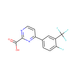 O=C(O)c1nccc(-c2ccc(F)c(C(F)(F)F)c2)n1 ZINC001772617574