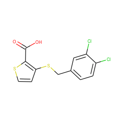 O=C(O)c1sccc1SCc1ccc(Cl)c(Cl)c1 ZINC000003883136