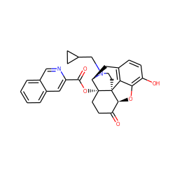 O=C(O[C@@]12CCC(=O)[C@@H]3Oc4c(O)ccc5c4[C@@]31CCN(CC1CC1)[C@@H]2C5)c1cc2ccccc2cn1 ZINC000040412837