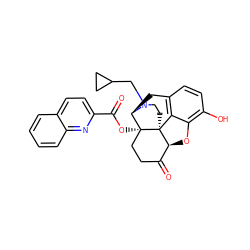 O=C(O[C@@]12CCC(=O)[C@@H]3Oc4c(O)ccc5c4[C@@]31CCN(CC1CC1)[C@@H]2C5)c1ccc2ccccc2n1 ZINC000040914385