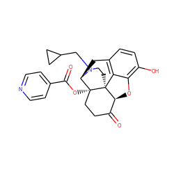 O=C(O[C@@]12CCC(=O)[C@@H]3Oc4c(O)ccc5c4[C@@]31CCN(CC1CC1)[C@@H]2C5)c1ccncc1 ZINC000040408160